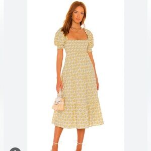 Faithfull the Brand Luisa Midi Dress in Dahlee Floral Print